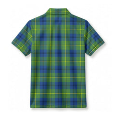 Johnston Ancient Tartan Crest Birdseye Mesh Polo Shirt
