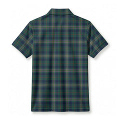 Kennedy Modern Tartan Crest Birdseye Mesh Polo Shirt