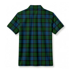 MacKie Tartan Crest Birdseye Mesh Polo Shirt