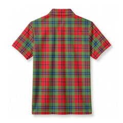 MacLean of Duart Modern Tartan Crest Birdseye Mesh Polo Shirt