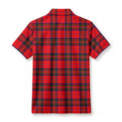McGillivray Modern Tartan Crest Birdseye Mesh Polo Shirt