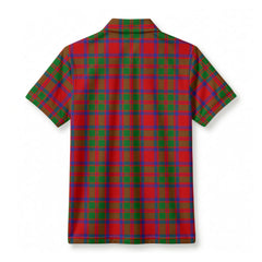 McKintosh Modern Tartan Crest Birdseye Mesh Polo Shirt
