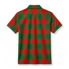 Moncreiffe (or Moncreiff) Tartan Crest Birdseye Mesh Polo Shirt