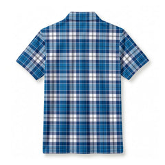 Roberton Tartan Crest Birdseye Mesh Polo Shirt