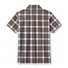 Stewart Dress Modern Tartan Crest Birdseye Mesh Polo Shirt