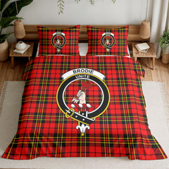 Brodie Modern Tartan Crest Bedding Set