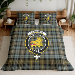 Campbell Argyll Weathered Tartan Crest Bedding Set