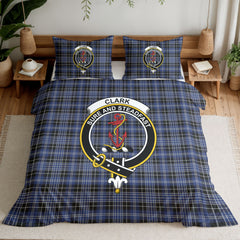 Clark Modern Tartan Crest Bedding Set
