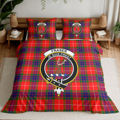 Fraser (of Lovat) Modern Tartan Crest Bedding Set