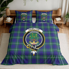Hamilton Hunting Modern Tartan Crest Bedding Set