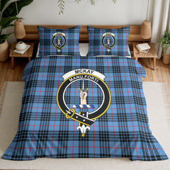 McKay Blue Tartan Crest Bedding Set