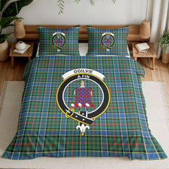 Ogilvie Hunting Ancient Tartan Crest Bedding Set