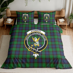Stewart Old Modern Tartan Crest Bedding Set