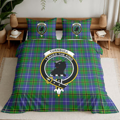 Turnbull Hunting Tartan Crest Bedding Set