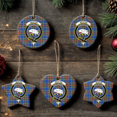 Beaton Ancient Tartan Crest Christmas Ceramic Ornament