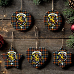 Broun Ancient Tartan Crest Christmas Ceramic Ornament