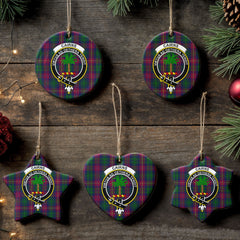 Cairns Tartan Crest Christmas Ceramic Ornament