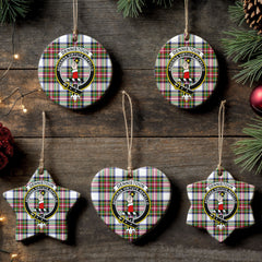 Dennistoun Tartan Crest Christmas Ceramic Ornament