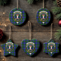 Donnachaidh Tartan Crest Christmas Ceramic Ornament