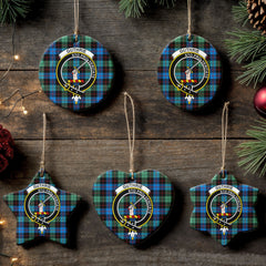 Guthrie Ancient Tartan Crest Christmas Ceramic Ornament