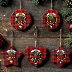 Hogg Tartan Crest Christmas Ceramic Ornament