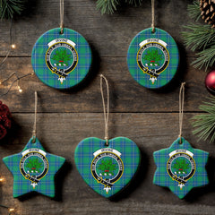 Irvine Ancient Tartan Crest Christmas Ceramic Ornament