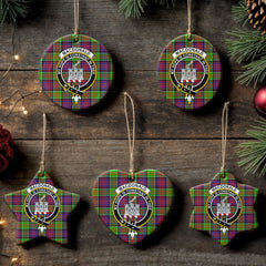 MacDonald (Clan Ranald) Tartan Crest Christmas Ceramic Ornament
