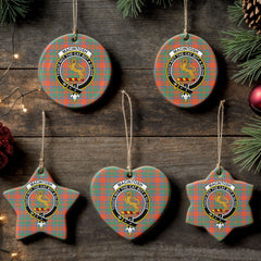 MacIntosh Ancient Tartan Crest Christmas Ceramic Ornament