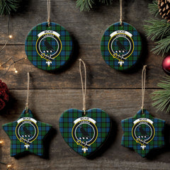 McKie Tartan Crest Christmas Ceramic Ornament