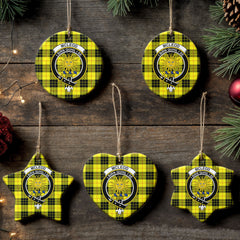 McLeod of Lewis Modern Tartan Crest Christmas Ceramic Ornament