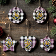 McPherson Hunting Modern Tartan Crest Christmas Ceramic Ornament