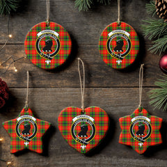 Turnbull Dress Tartan Crest Christmas Ceramic Ornament