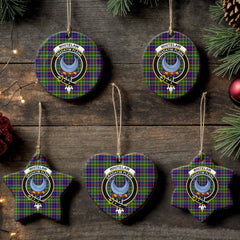 Whitelaw Tartan Crest Christmas Ceramic Ornament