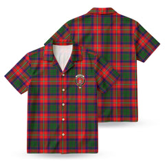 Charteris (Earl of Wemyss) Tartan Crest Hawaiian Shirt