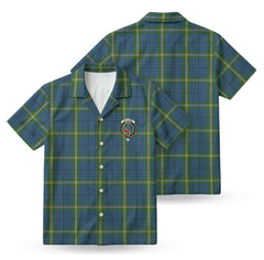 Clelland Tartan Crest Hawaiian Shirt