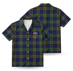 Colquhoun Modern Tartan Crest Hawaiian Shirt
