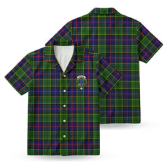 Forsyth Modern Tartan Crest Hawaiian Shirt