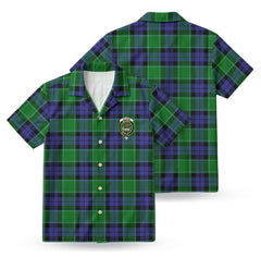 Graham of Menteith Modern Tartan Crest Hawaiian Shirt