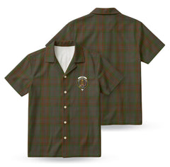 Gray Tartan Crest Hawaiian Shirt