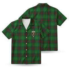 Halkett Tartan Crest Hawaiian Shirt