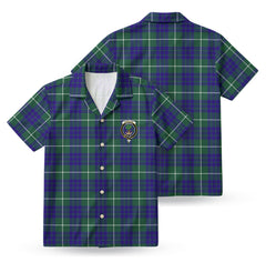 Hamilton Hunting Modern Tartan Crest Hawaiian Shirt