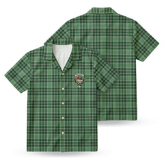 MacDonald Lord of the Isles Hunting Tartan Crest Hawaiian Shirt