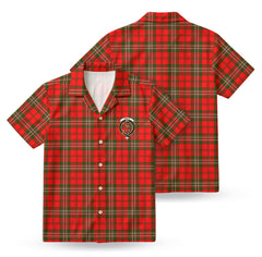 Scott Modern Tartan Crest Hawaiian Shirt