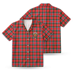 Sinclair Modern Tartan Crest Hawaiian Shirt