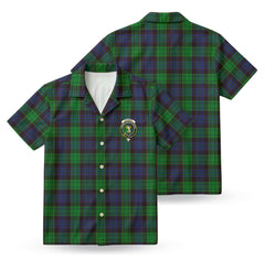 Stewart Old Modern Tartan Crest Hawaiian Shirt