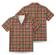 Stewart Royal Ancient Tartan Crest Hawaiian Shirt