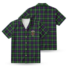 Sutherland Modern Tartan Crest Hawaiian Shirt