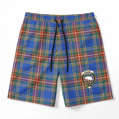 Bethune Ancient Tartan Crest Men's Beach Shorts
