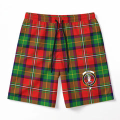 Boyd Modern Tartan Crest Men's Beach Shorts