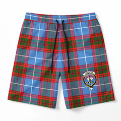 Congilton Tartan Crest Men's Beach Shorts
